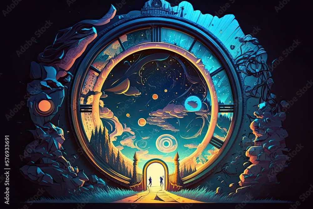 Poster time portal from the future. generative ai
