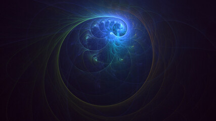 Naklejka premium 3D rendering abstract multicolor fractal light background