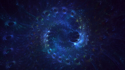 3D rendering abstract colorful fractal light background