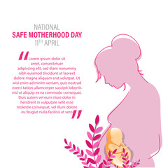 vector illustration for national safe motherhood day
