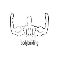 bodybuilding vector template icon design