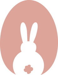 Fototapeta premium Monogram Easter Bunny Rabbit Egg