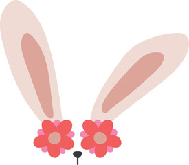 Monogram Name Split Easter Bunny Rabbit Ears Sunglasses