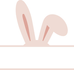 Obraz premium Monogram Name Split Easter Bunny Rabbit Ears