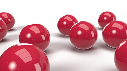 3d Red Balls with Shadow Transparent PNG