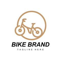 Fototapeta premium Bicycle Logo, Vehicle Vector, Bicycle Silhouette Icon, Simple Design Inspiration