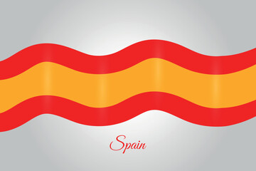 Spain flag design ribbon concept