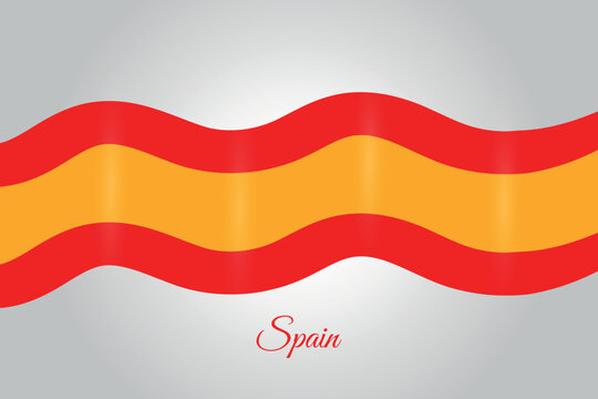 illustration of a ribbon with a spain flag color. spain flag vector set.  6960281 Vector Art at Vecteezy
