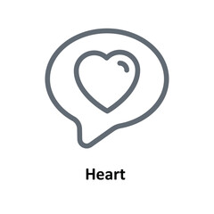 Heart Vector    outline Icons. Simple stock illustration stock