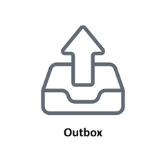 Outbox Vector    outline Icons. Simple stock illustration stock