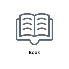 Book Vector    outline Icons. Simple stock illustration stock