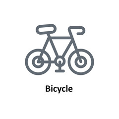 Bicycle Vector    outline Icons. Simple stock illustration stock
