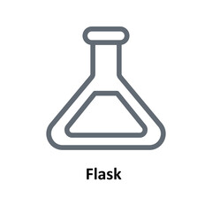 Flask  Vector    outline Icons. Simple stock illustration stock