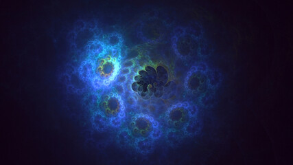 3D rendering abstract mandala fractal background