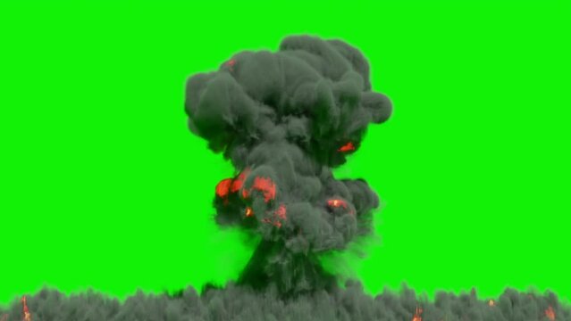 Big blast explosion green screen