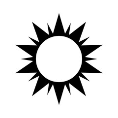 Sun Icon Vector. Simple minimal modern design.