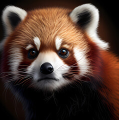 Obraz premium Cute red panda