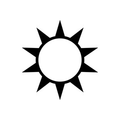 Sun Icon Vector. Simple minimal modern design.