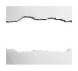 ripped paper on white background and have copy space for design in your work.