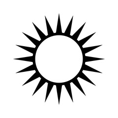 Boho celestial sun icon logo. Simple modern abstract design for templates, prints, web, social media posts