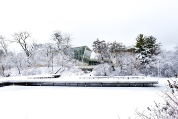 Architecture building during winter season.