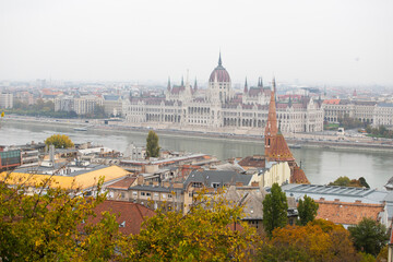 Budapest beautiful panoramic view.