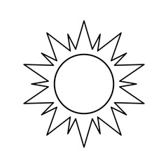 Sun Icon Vector. Simple minimal modern design for templates, prints, web, social media posts