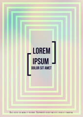 Modern Geometric Cover Design with Gradient and Abstract Lines, Figures for your Business. Mockup Fluid Rainbow Poster Design, Gradient Effect for Identity.