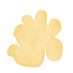 Yellow Watercolor Abstract Shapes 