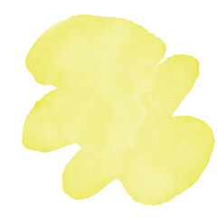 Yellow Watercolor Abstract Shapes 