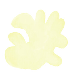 Yellow Watercolor Abstract Shapes 