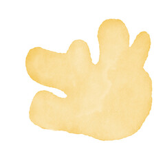 Yellow Watercolor Abstract Shapes 