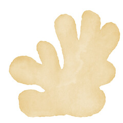 Yellow Watercolor Abstract Shapes 