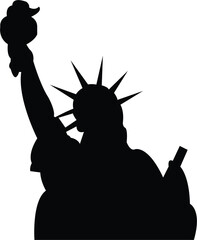 statue of liberty silhouette vector