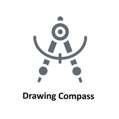 Drawing Compass  Vector     Solid Icons. Simple stock illustration stock
