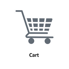 Cart Vector     Solid Icons. Simple stock illustration stock