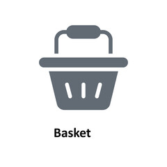 Basket Vector     Solid Icons. Simple stock illustration stock