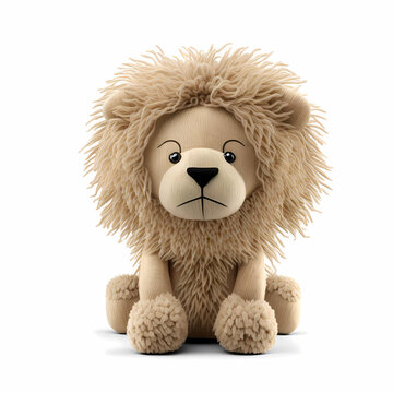 Lion Cub Doll. Generative AI
