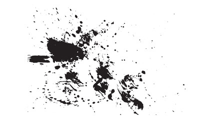 Abstract ink Black Splash Background black watercolor splash isolated on white background