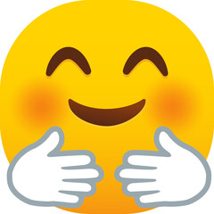 Smiling Face with Open Hands emoji