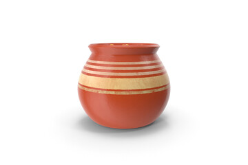 red ceramic vase