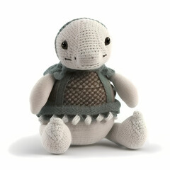 Turtle Doll Isolated White. Generative AI