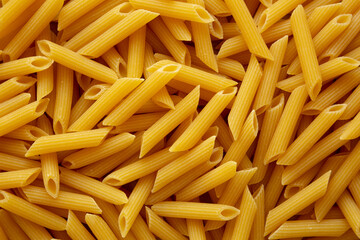 Raw Organic Penne Pasta Background