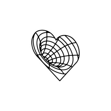 vector illustration of heart with hole concept