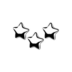 vector illustration of three stars