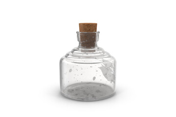 bottle of perfume isolated on white