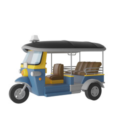 Fototapeta premium Tuk Tuk Thailand 3D Illustration-5