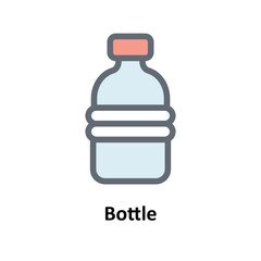 Bottle  Vector  Fill Outline Icons. Simple stock illustration stock
