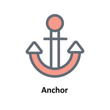 Anchor  Vector  Fill Outline Icons. Simple stock illustration stock