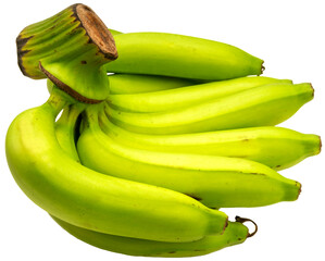 Green banana  on white background PNG File. © KT Studio